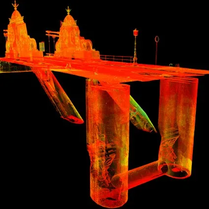 Intensity point cloud of anchor chambers, chain tunnels and abutments of Hammersmith Bridge