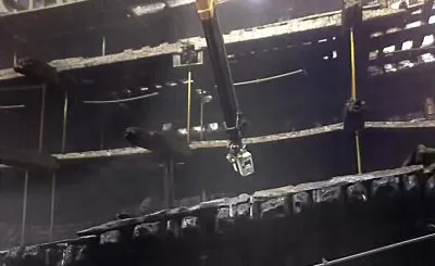Leica HDS 6200 scanning the Mary Rose