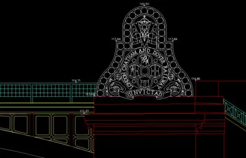 Detail CAD drawing of London Blackfriars Bridge