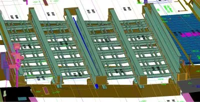 3D CAD model of a railway underbridge