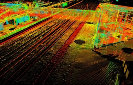 Point Cloud View of Footbridge at Derby Station