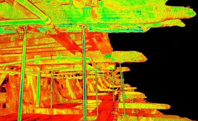Point Cloud view of the Mary Rose Timbers