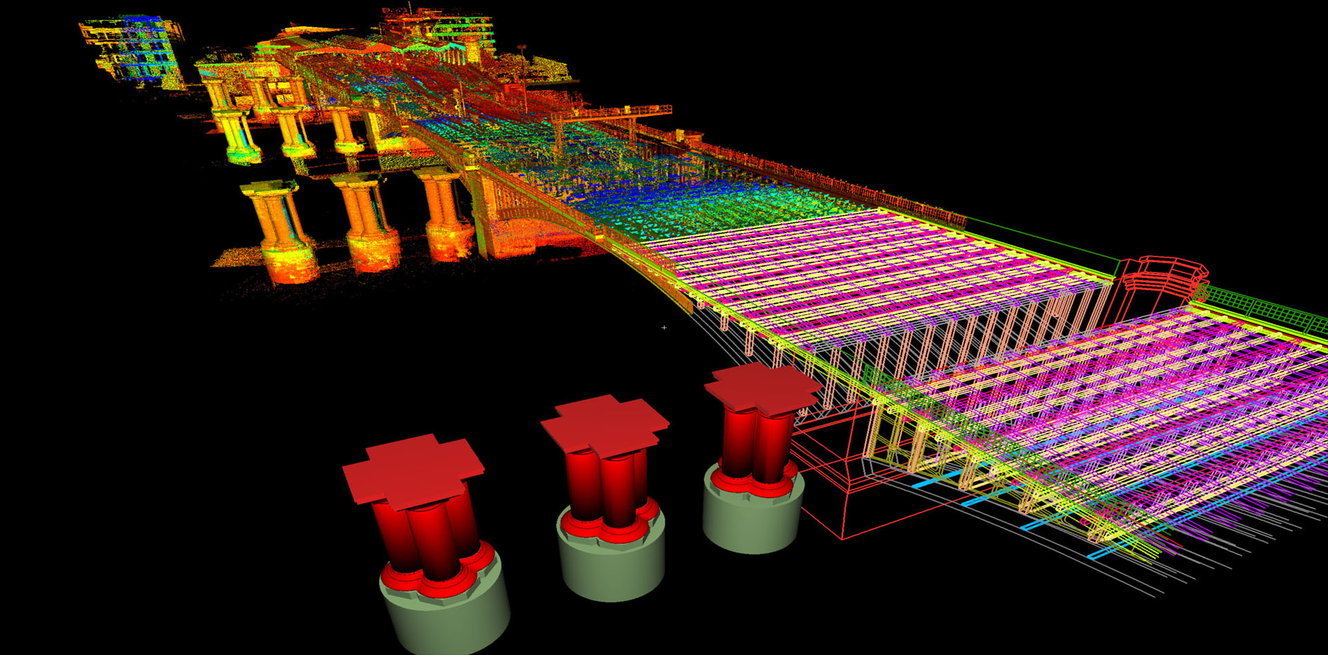 Blackfriars Bridge Point Cloud and Wireframe Model